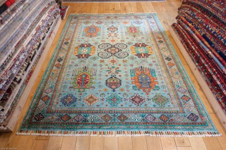 Hand-Knotted Waziri Rug From Afghanistan