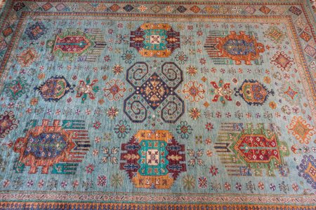 Hand-Knotted Waziri Rug From Afghanistan