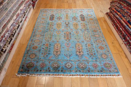 Hand-Knotted Waziri Rug From Afghanistan