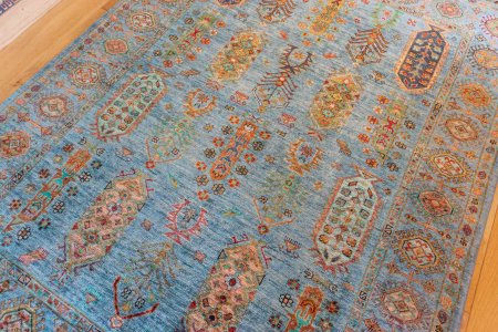 Hand-Knotted Waziri Rug From Afghanistan