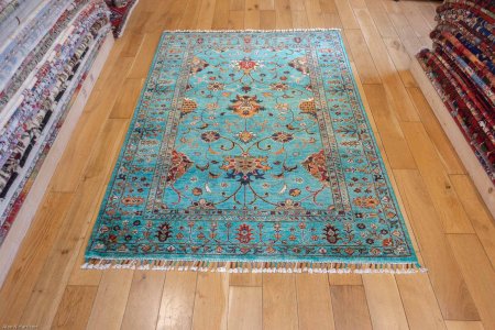 Hand-Knotted Sultanabad Rug From Afghanistan
