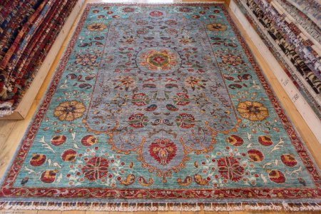 Hand-Knotted Afghan Sozani Rug From Afghanistan