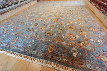 Hand-Knotted Sultanabad Rug From Afghanistan