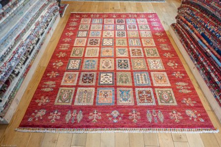 Hand-Knotted Afghan Bahtiar  Rug From Afghanistan