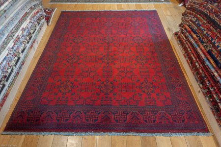 Hand-Knotted Khan Mahomadi Rug From Afghanistan