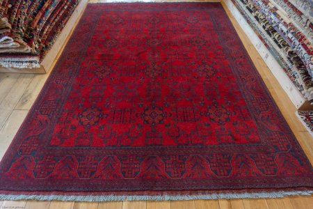 Hand-Knotted Khan Mahomadi Rug From Afghanistan