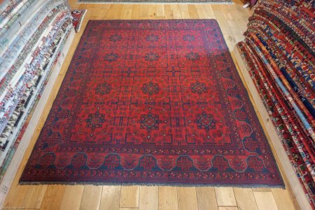 Hand-Knotted Khan Mahomadi Rug From Afghanistan