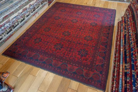 Hand-Knotted Khan Mahomadi Rug From Afghanistan