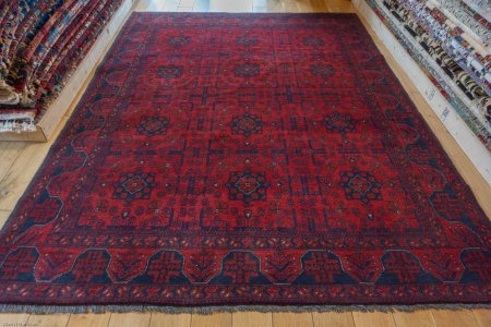 Hand-Knotted Khan Mahomadi Rug From Afghanistan