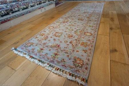 Hand-Knotted Sultanabad Runner From Afghanistan