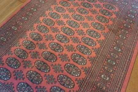 Hand-Knotted Bokhara Rug From Pakistan