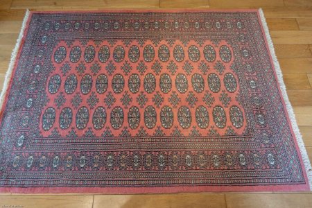 Hand-Knotted Bokhara Rug From Pakistan