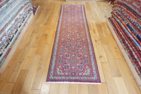 Hand-Knotted Hosseinabad Runner From Iran (Persian)