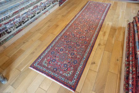 Hand-Knotted Hosseinabad Runner From Iran (Persian)