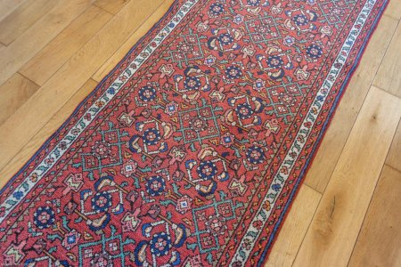 Hand-Knotted Hosseinabad Runner From Iran (Persian)