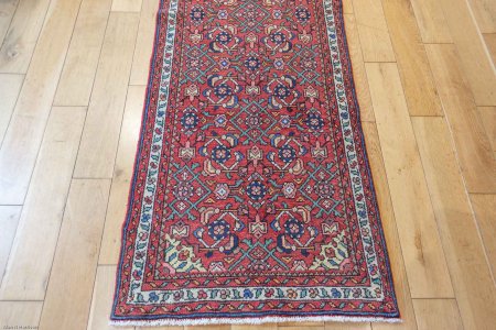 Hand-Knotted Hosseinabad Runner From Iran (Persian)