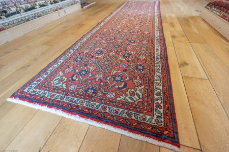 Hand-Knotted Hosseinabad Runner From Iran (Persian)