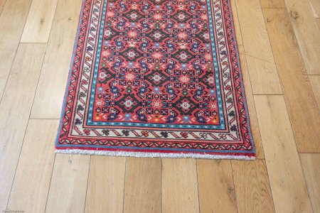 Hand-Knotted Hosseinabad Runner From Iran (Persian)