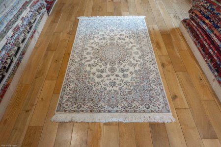 Hand-Knotted Nain Rug From Iran (Persian)