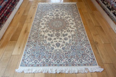 Hand-Knotted Nain Rug From Iran (Persian)