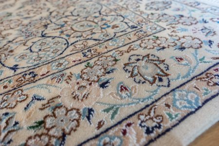 Hand-Knotted Nain Rug From Iran (Persian)