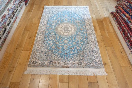 Hand-Knotted Nain Rug From Iran (Persian)