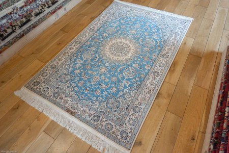 Hand-Knotted Nain Rug From Iran (Persian)