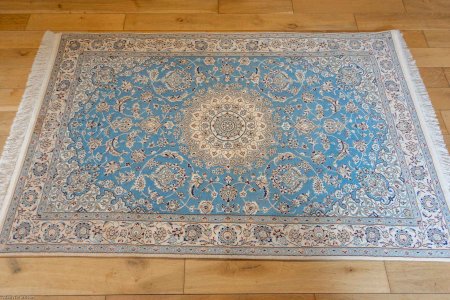 Hand-Knotted Nain Rug From Iran (Persian)