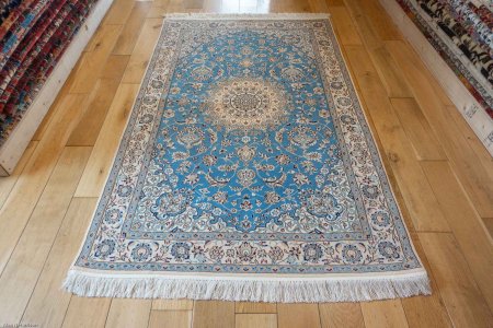 Hand-Knotted Nain Rug From Iran (Persian)