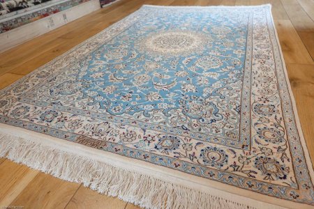 Hand-Knotted Nain Rug From Iran (Persian)