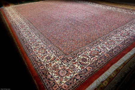 Hand-Knotted Fine Bidjar Rug From Iran (Persian)