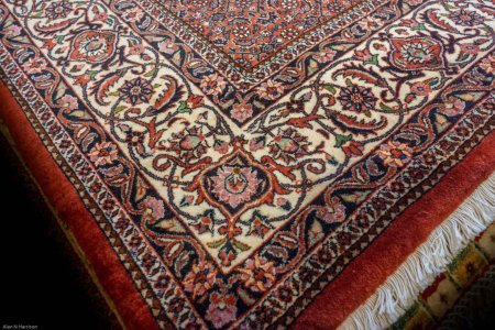 Hand-Knotted Fine Bidjar Rug From Iran (Persian)