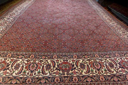 Hand-Knotted Fine Bidjar Rug From Iran (Persian)