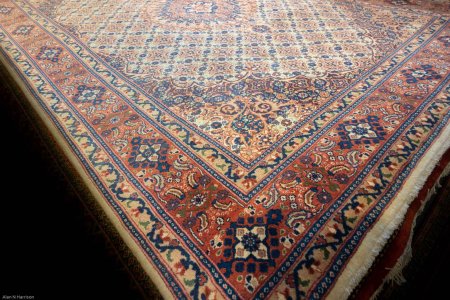 Hand-Knotted Moud Rug From Iran (Persian)