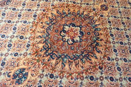 Hand-Knotted Moud Rug From Iran (Persian)