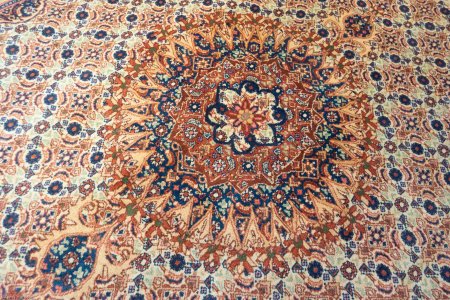 Hand-Knotted Moud Rug From Iran (Persian)
