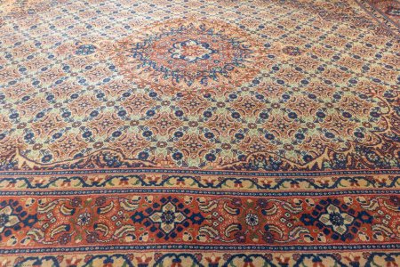 Hand-Knotted Moud Rug From Iran (Persian)