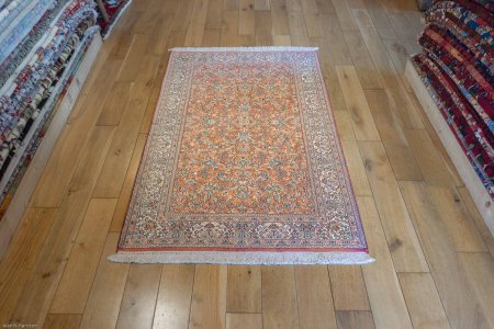 Hand-Knotted Kashmir Rug From India