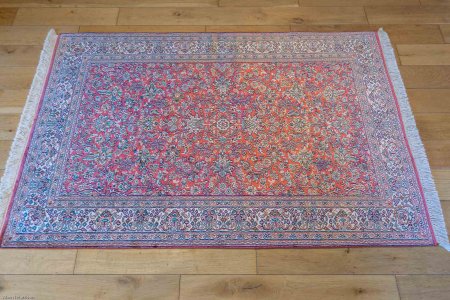 Hand-Knotted Kashmir Rug From India