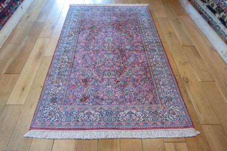 Hand-Knotted Kashmir Rug From India