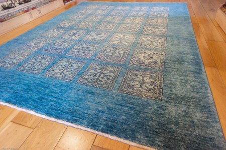 Hand-Knotted Afghan Bahtiar  Rug From Afghanistan