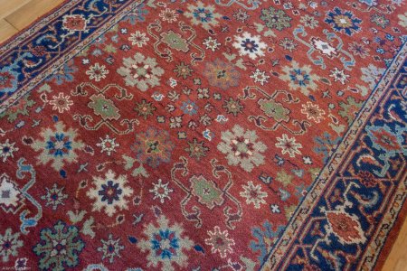 Hand-Knotted Indo Serapi Rug From India