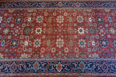 Hand-Knotted Indo Serapi Rug From India