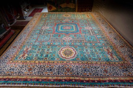 Hand-Knotted Fine Mamluk Rug From Afghanistan