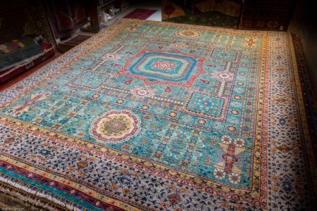 Hand-Knotted Fine Mamluk Rug From Afghanistan