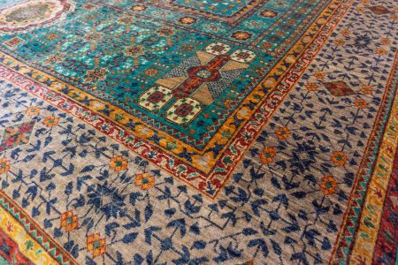 Hand-Knotted Fine Mamluk Rug From Afghanistan