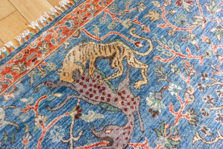 Hand-Knotted Tree Design Rug From Afghanistan