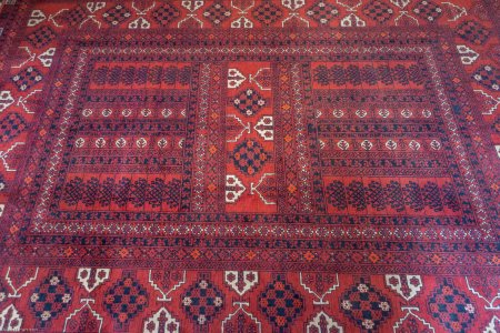 Hand-Knotted Fine Hatchli Rug From Afghanistan