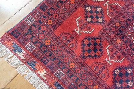 Hand-Knotted Fine Hatchli Rug From Afghanistan