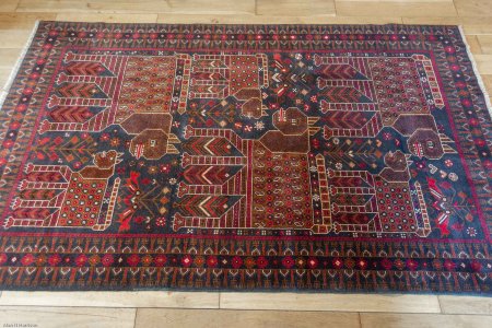Hand-Knotted Beluch Rug From Afghanistan